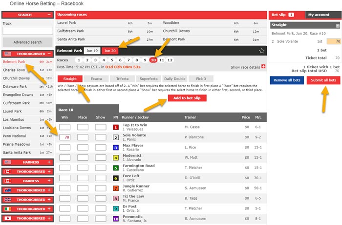 Exacta trifecta superfecta chart